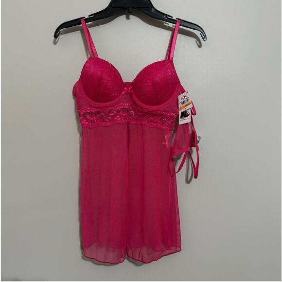 Flora by Flora Nikrooz Babydoll Set Womens Small Modern Feminine Sexy Lingerie - Picture 2 of 6